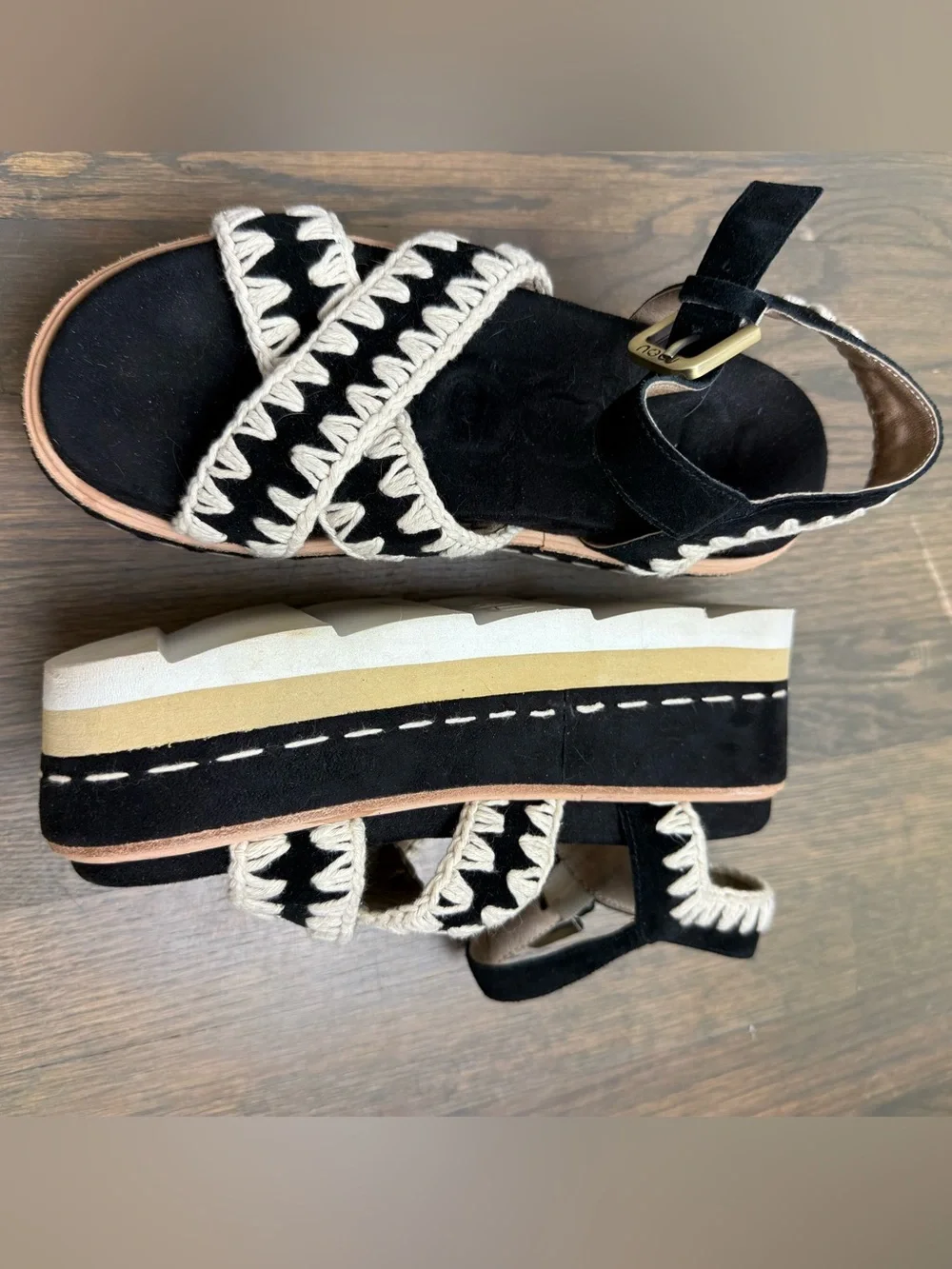 Mou Platform Suede Sandals 37